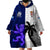 Custom Fiji And Scotland Rugby Wearable Blanket Hoodie Fijian Tapa Pattern With Thistle LT14 - Polynesian Pride