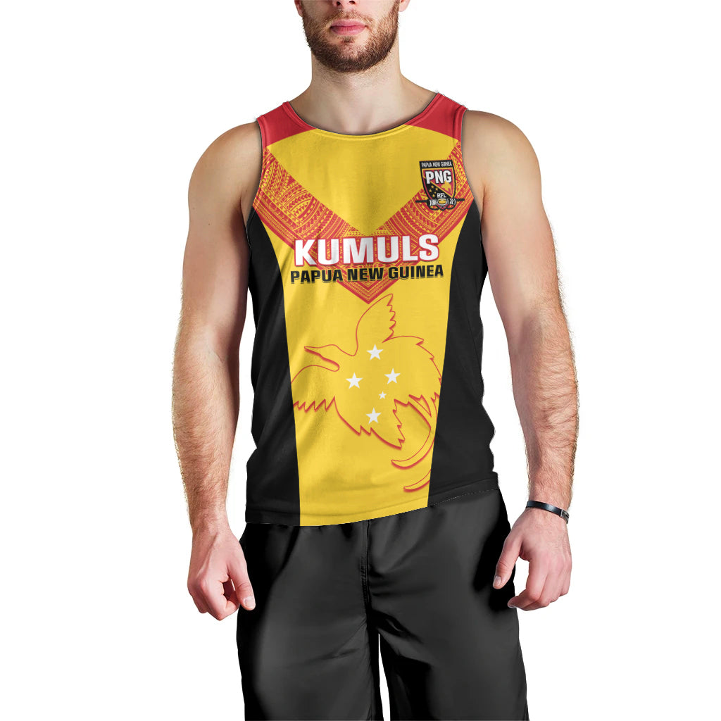 Custom Papua New Guinea Rubgby Men Tank Top Pacific 2023 Go PNG Kumuls LT14 - Polynesian Pride