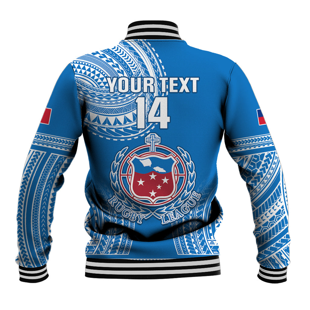 Custom Samoa Rugby Baseball Jacket Pacific 2023 Go Toa Samoa LT14 - Polynesian Pride
