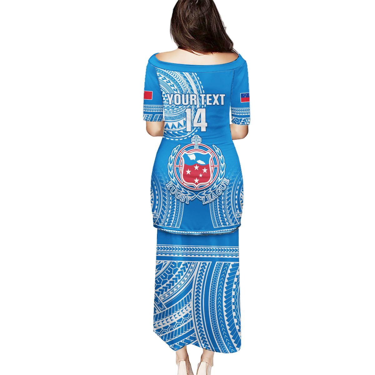 Custom Samoa Rugby Puletasi Pacific 2023 Go Toa Samoa LT14 - Polynesian Pride