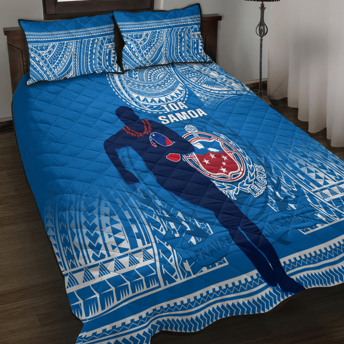 Samoa Rugby Quilt Bed Set Pacific 2023 Go Toa Samoa LT14 - Polynesian Pride