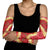 Red Palaka Hawaii Mele Kalikimaka Arm Sleeves Ohia Lehua Monstera Puakenikeni Lei - Polynesian Pride
