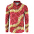 Red Palaka Hawaii Mele Kalikimaka Button Sweatshirt Ohia Lehua Monstera Puakenikeni Lei - Polynesian Pride