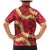Red Palaka Hawaii Mele Kalikimaka Family Matching Mermaid Dress and Hawaiian Shirt Ohia Lehua Monstera Puakenikeni Lei - Polynesian Pride