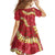 Red Palaka Hawaii Mele Kalikimaka Family Matching Mermaid Dress and Hawaiian Shirt Ohia Lehua Monstera Puakenikeni Lei - Polynesian Pride
