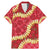 Red Palaka Hawaii Mele Kalikimaka Family Matching Mermaid Dress and Hawaiian Shirt Ohia Lehua Monstera Puakenikeni Lei - Polynesian Pride