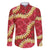 Red Palaka Hawaii Mele Kalikimaka Family Matching Short Sleeve Bodycon Dress and Hawaiian Shirt Ohia Lehua Monstera Puakenikeni Lei - Polynesian Pride