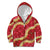 Red Palaka Hawaii Mele Kalikimaka Kid Hoodie Ohia Lehua Monstera Puakenikeni Lei - Polynesian Pride