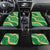Green Palaka Hawaii Mele Kalikimaka Car Mats Ohia Lehua Monstera Puakenikeni Lei - Polynesian Pride