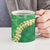 Green Palaka Hawaii Mele Kalikimaka Ceramic Mug Ohia Lehua Monstera Puakenikeni Lei - Polynesian Pride