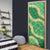 Green Palaka Hawaii Mele Kalikimaka Door Cover Ohia Lehua Monstera Puakenikeni Lei - Polynesian Pride