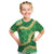 Green Palaka Hawaii Mele Kalikimaka Kid T Shirt Ohia Lehua Monstera Puakenikeni Lei - Polynesian Pride