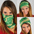 Green Palaka Hawaii Mele Kalikimaka Neck Gaiter Ohia Lehua Monstera Puakenikeni Lei - Polynesian Pride