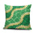 Green Palaka Hawaii Mele Kalikimaka Pillow Cover Ohia Lehua Monstera Puakenikeni Lei - Polynesian Pride