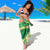 Green Palaka Hawaii Mele Kalikimaka Sarong Ohia Lehua Monstera Puakenikeni Lei - Polynesian Pride
