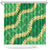 Green Palaka Hawaii Mele Kalikimaka Shower Curtain Ohia Lehua Monstera Puakenikeni Lei - Polynesian Pride