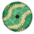 Green Palaka Hawaii Mele Kalikimaka Spare Tire Cover Ohia Lehua Monstera Puakenikeni Lei - Polynesian Pride