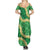 Green Palaka Hawaii Mele Kalikimaka Summer Maxi Dress Ohia Lehua Monstera Puakenikeni Lei - Polynesian Pride