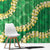 Green Palaka Hawaii Mele Kalikimaka Window Curtain Ohia Lehua Monstera Puakenikeni Lei - Polynesian Pride