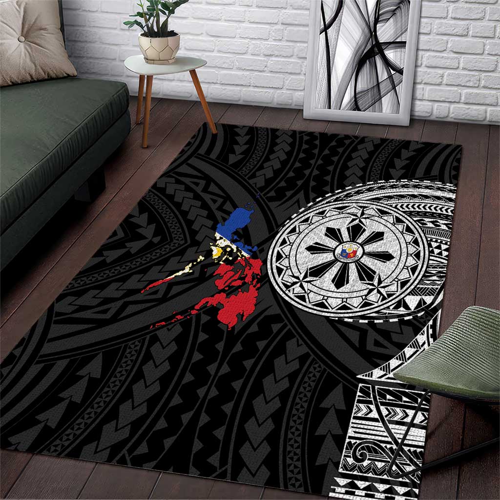 Philippines Strong Area Rug Filipino Map Polynesian Tattoo - Polynesian Pride