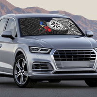 Philippines Strong Auto Sun Shade Filipino Map Polynesian Tattoo - Polynesian Pride