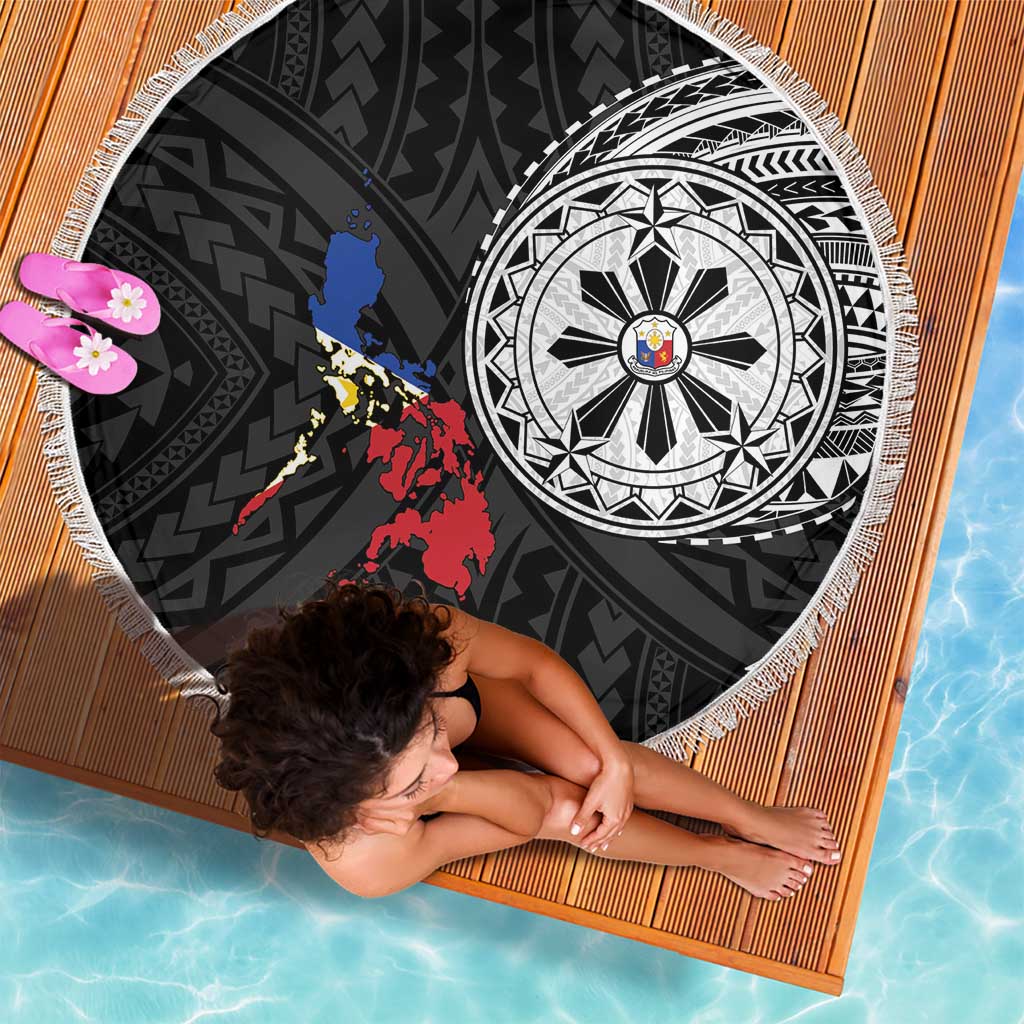 Philippines Strong Beach Blanket Filipino Map Polynesian Tattoo - Polynesian Pride