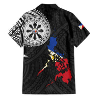 Philippines Strong Family Matching Off Shoulder Short Dress and Hawaiian Shirt Filipino Map Polynesian Tattoo LT14 - Polynesian Pride