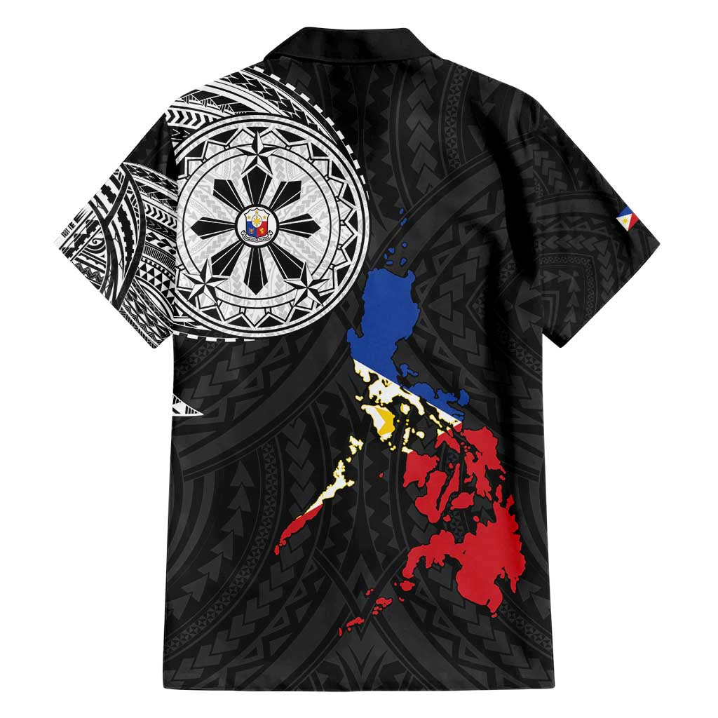 Philippines Strong Family Matching Short Sleeve Bodycon Dress and Hawaiian Shirt Filipino Map Polynesian Tattoo - Polynesian Pride