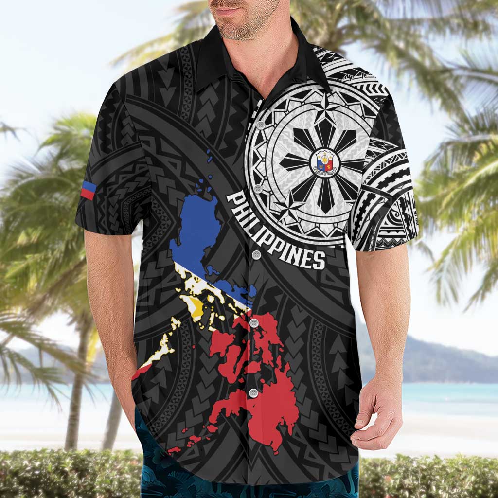Philippines Strong Hawaiian Shirt Filipino Map Polynesian Tattoo - Polynesian Pride