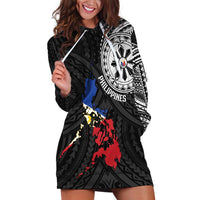 Philippines Strong Hoodie Dress Filipino Map Polynesian Tattoo - Polynesian Pride