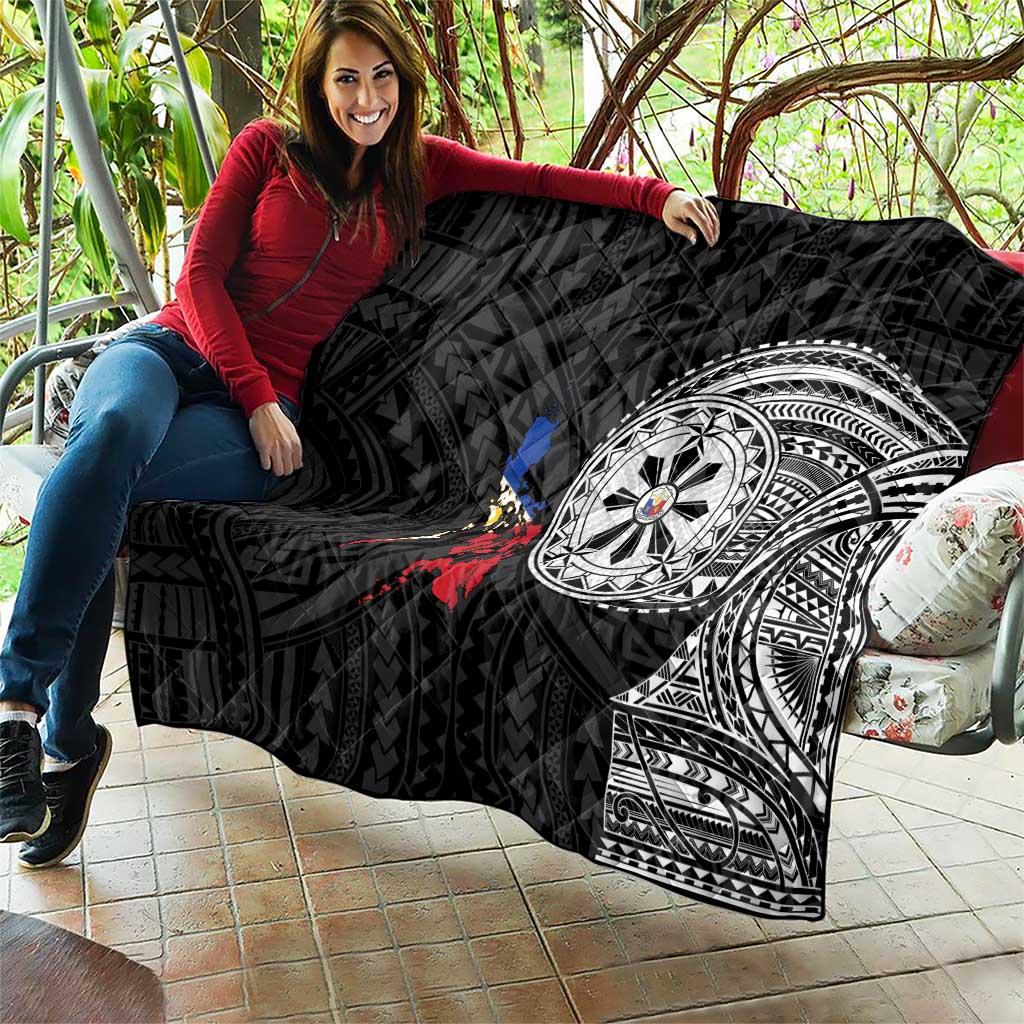 Philippines Strong Quilt Filipino Map Polynesian Tattoo - Polynesian Pride