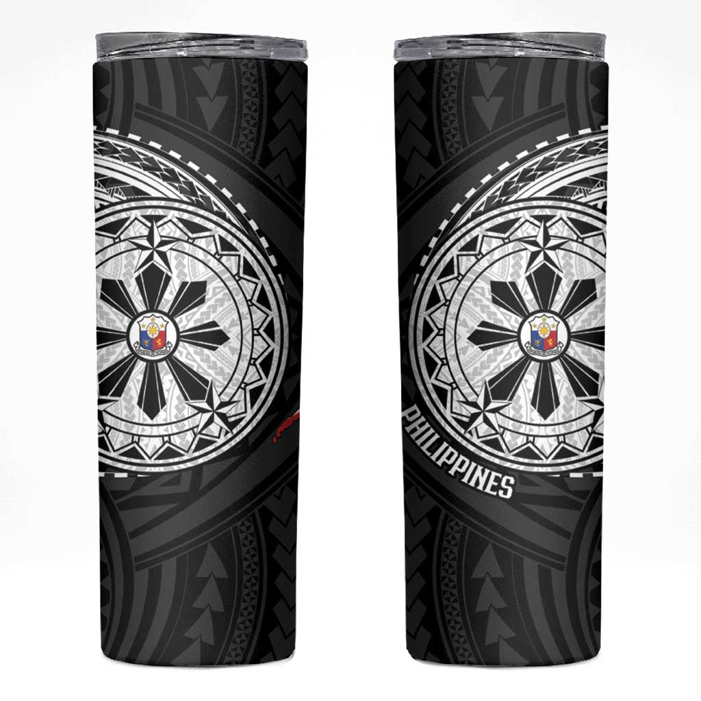 Philippines Strong Skinny Tumbler Filipino Map Polynesian Tattoo - Polynesian Pride