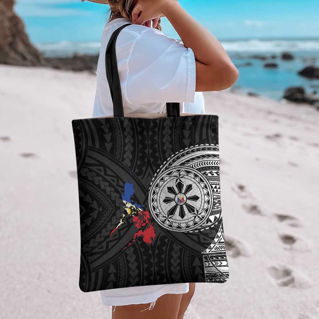 Philippines Strong Tote Bag Filipino Map Polynesian Tattoo - Polynesian Pride