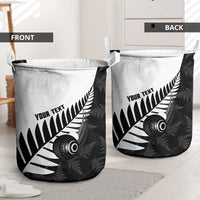 New Zealand Lawn Bowls Custom Laundry Basket Aotearoa Silver Fern - Polynesian Pride