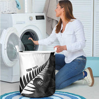 New Zealand Lawn Bowls Custom Laundry Basket Aotearoa Silver Fern - Polynesian Pride