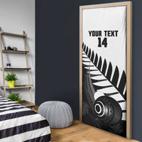 New Zealand Lawn Bowls Custom Door Cover Aotearoa Silver Fern - Polynesian Pride