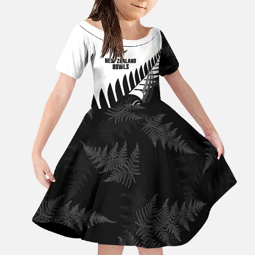 New Zealand Lawn Bowls Custom Family Matching Mermaid Dress and Hawaiian Shirt Aotearoa Silver Fern - Polynesian Pride