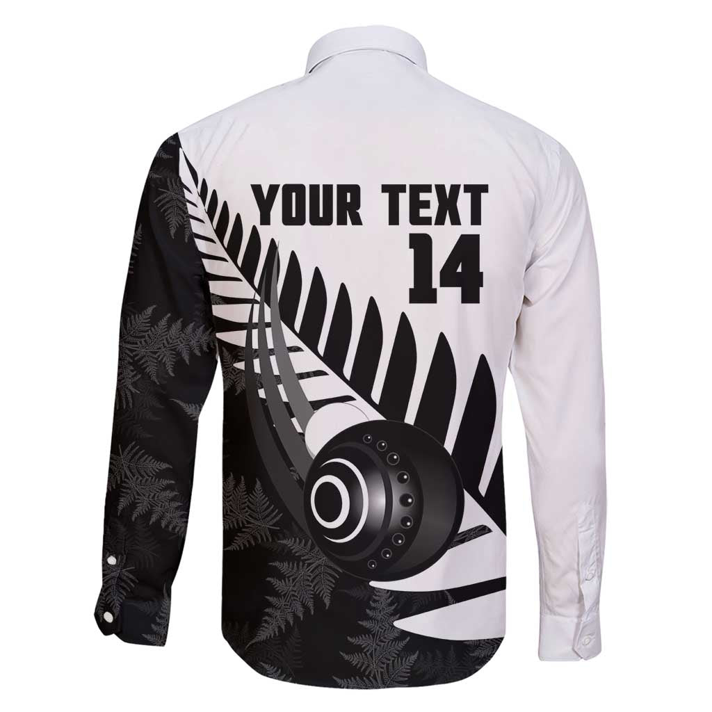 New Zealand Lawn Bowls Custom Family Matching Off Shoulder Short Dress and Hawaiian Shirt Aotearoa Silver Fern - Polynesian Pride