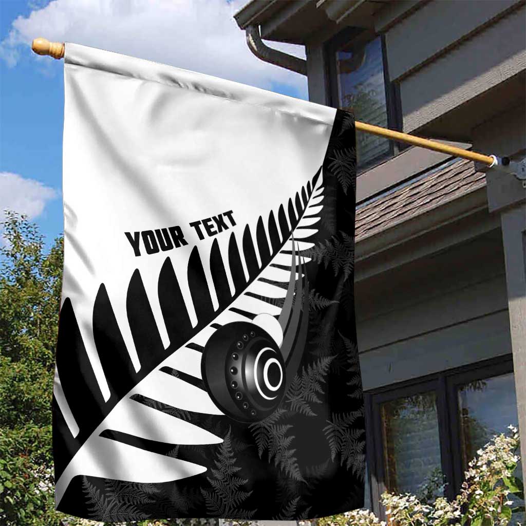 New Zealand Lawn Bowls Custom Garden Flag Aotearoa Silver Fern - Polynesian Pride