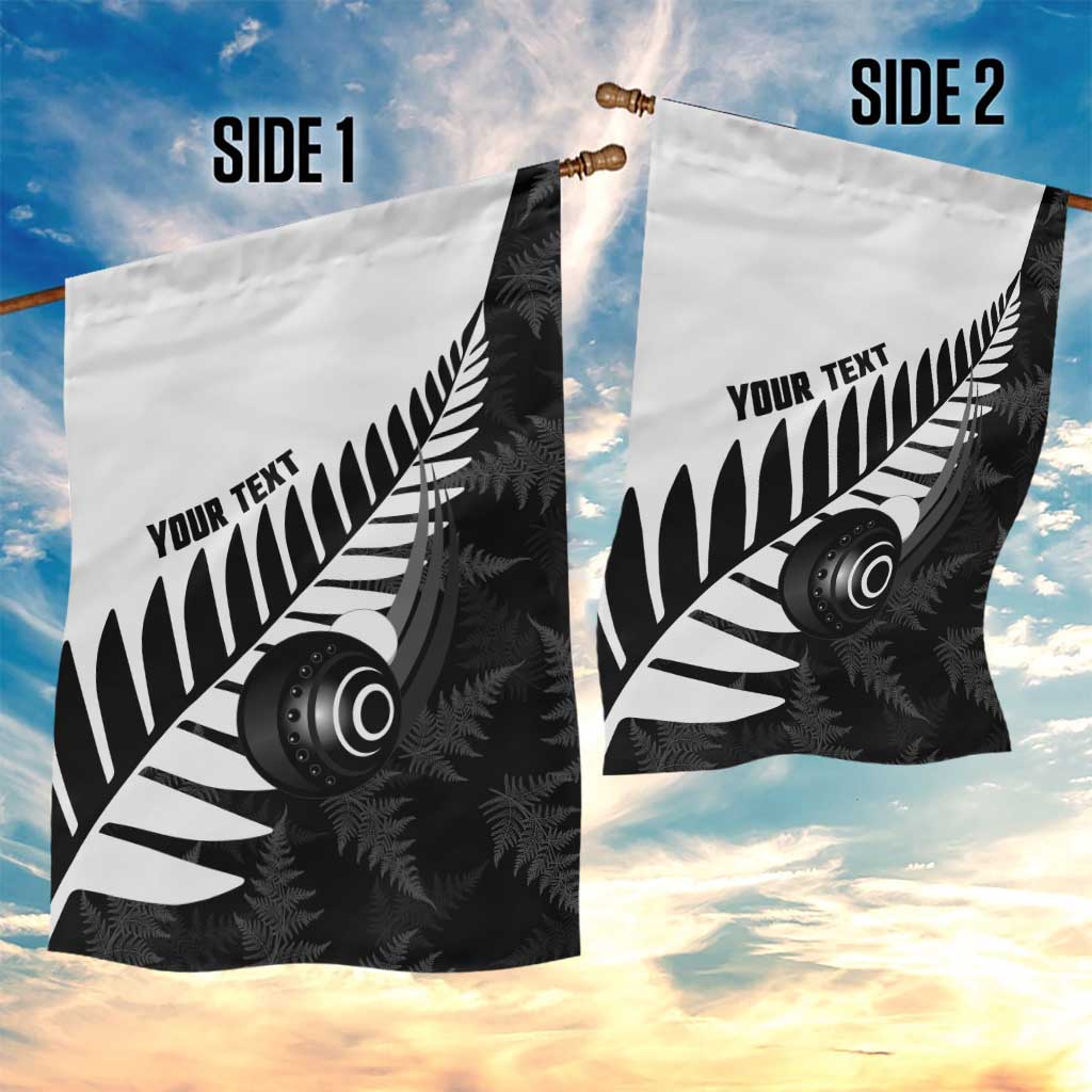 New Zealand Lawn Bowls Custom Garden Flag Aotearoa Silver Fern - Polynesian Pride