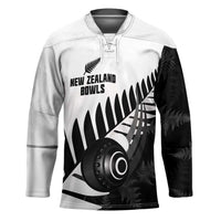 New Zealand Lawn Bowls Custom Hockey Jersey Aotearoa Silver Fern - Polynesian Pride