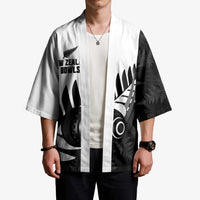 New Zealand Lawn Bowls Custom Kimono Aotearoa Silver Fern - Polynesian Pride