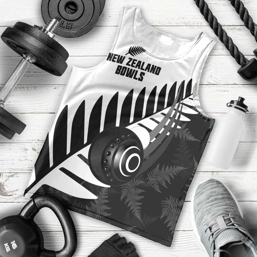 New Zealand Lawn Bowls Custom Men Tank Top Aotearoa Silver Fern - Polynesian Pride