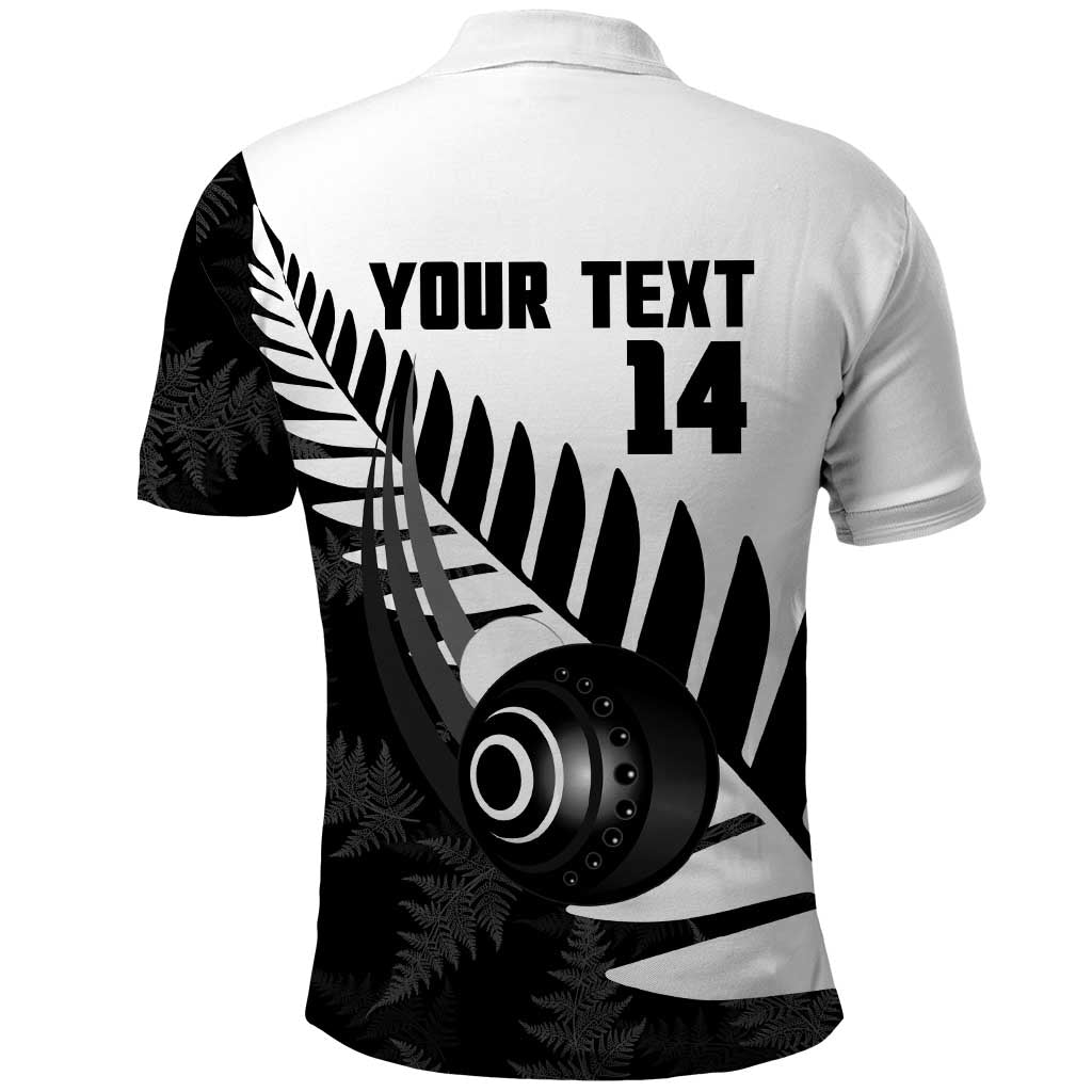 New Zealand Lawn Bowls Custom Polo Shirt Aotearoa Silver Fern - Polynesian Pride
