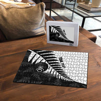 New Zealand Lawn Bowls Custom Puzzle Aotearoa Silver Fern - Polynesian Pride