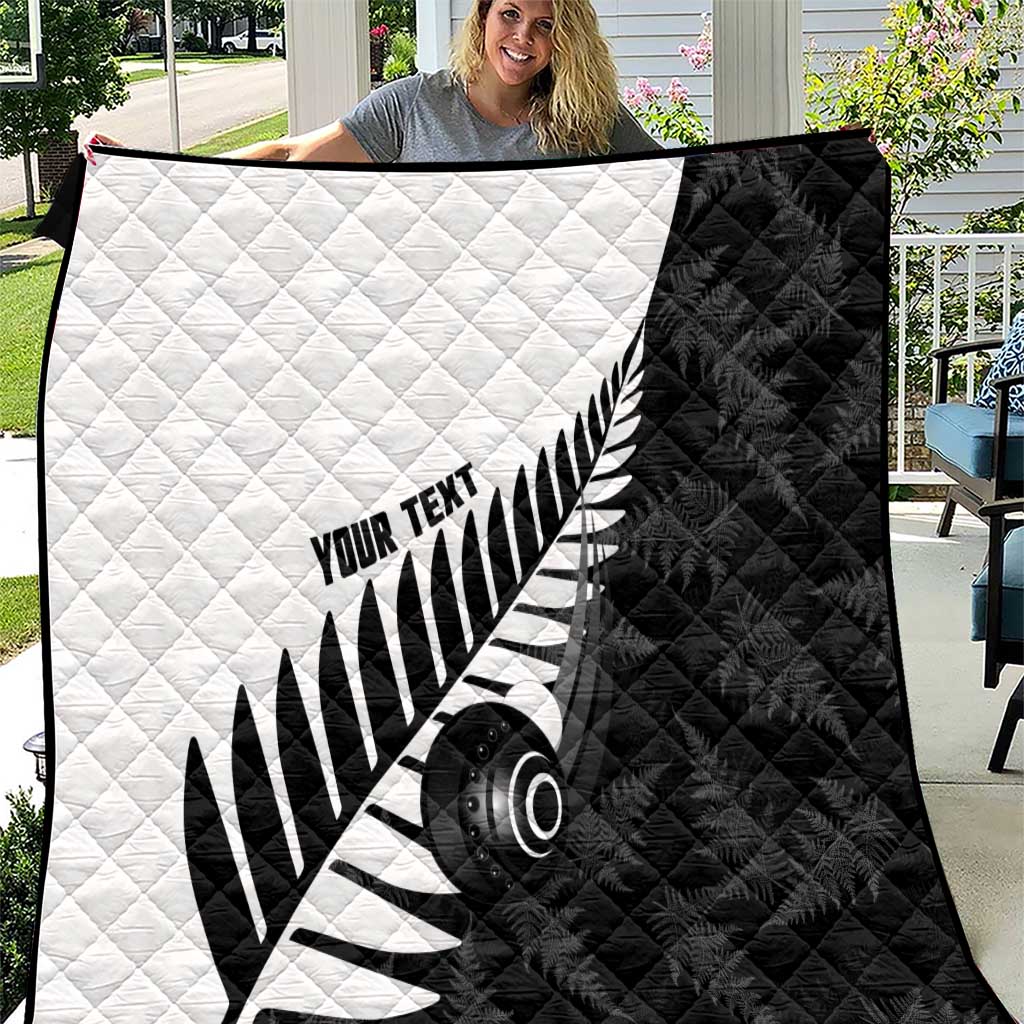 New Zealand Lawn Bowls Custom Quilt Aotearoa Silver Fern - Polynesian Pride