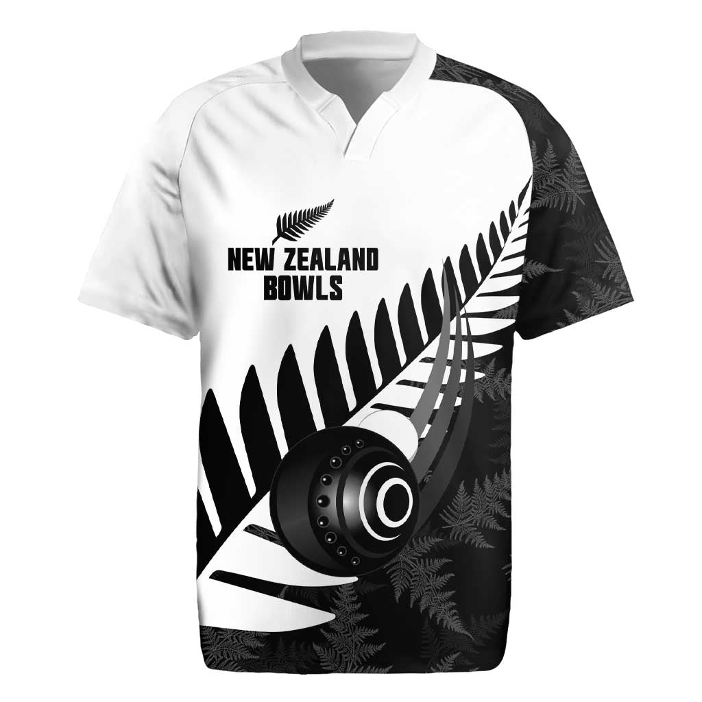 New Zealand Lawn Bowls Custom Rugby Jersey Aotearoa Silver Fern - Polynesian Pride