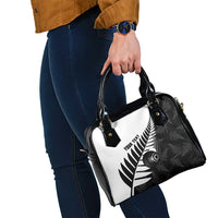 New Zealand Lawn Bowls Custom Shoulder Handbag Aotearoa Silver Fern - Polynesian Pride