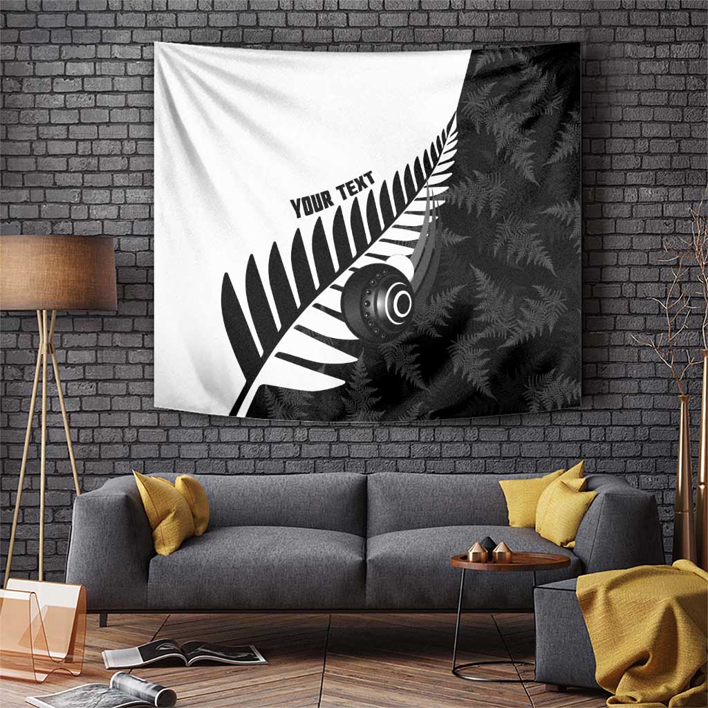 New Zealand Lawn Bowls Custom Tapestry Aotearoa Silver Fern - Polynesian Pride