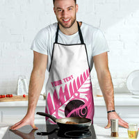 New Zealand Lawn Bowls Breast Cancer Custom Apron Aotearoa Maori Silver Fern Pink Ribbon - Polynesian Pride